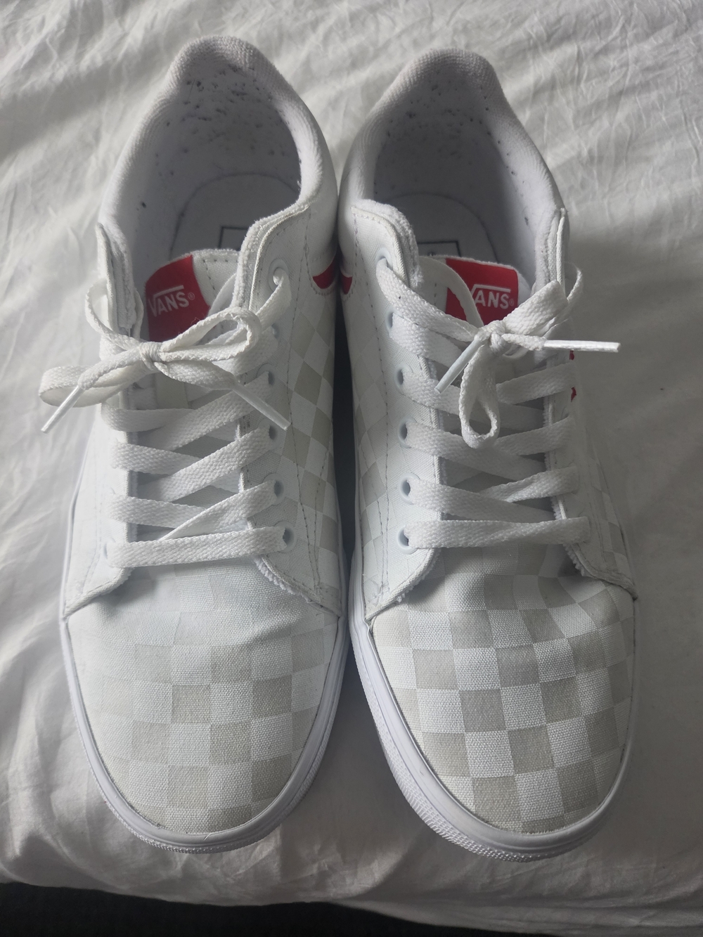 Vans Checkerboard Low-Top Sneakers in White